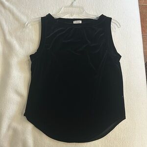 Top black velvet stretch size L